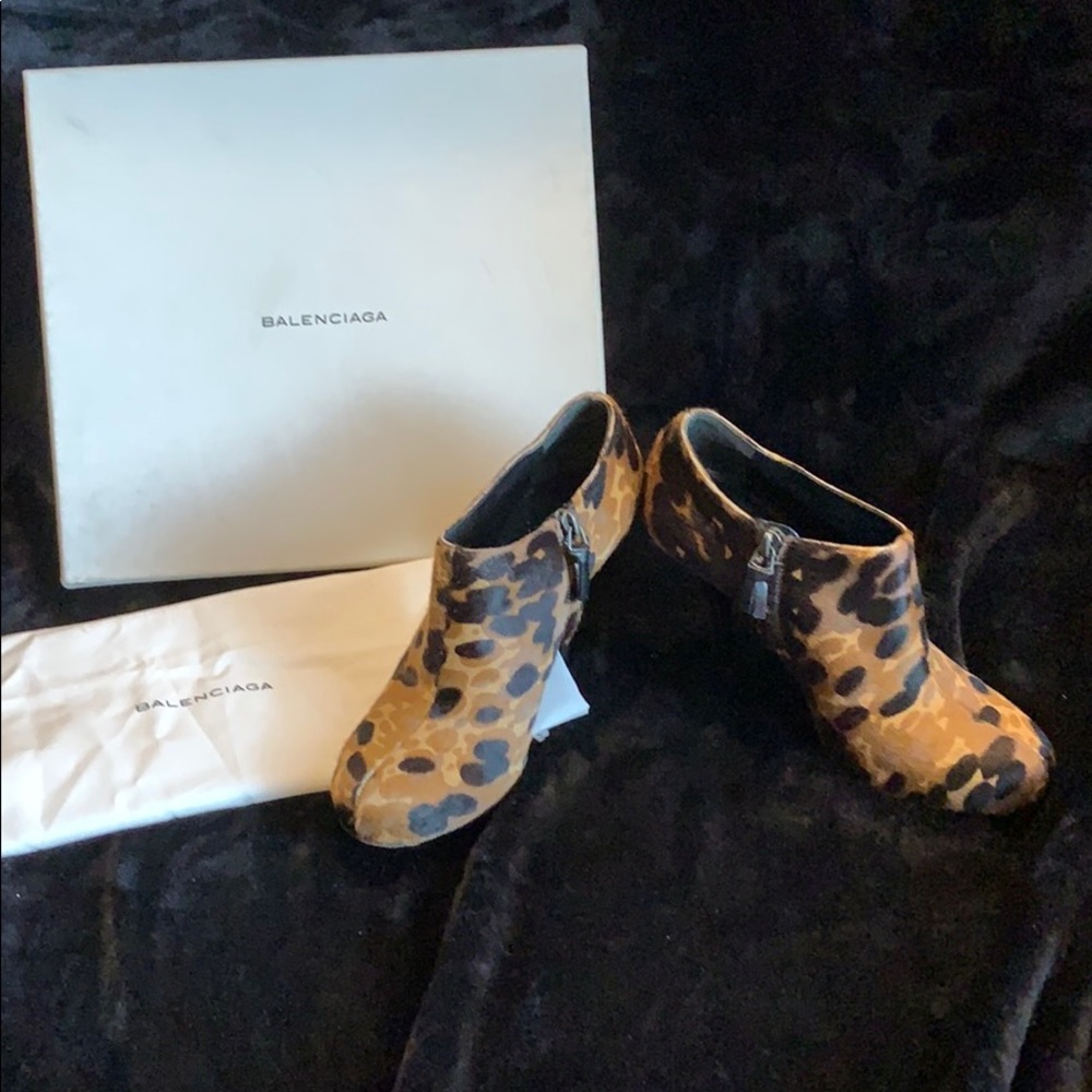 Balenciaga Calf Hair Booties EUC